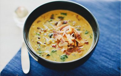 SPICED LENTIL SOUP WITH COCONUT MILK